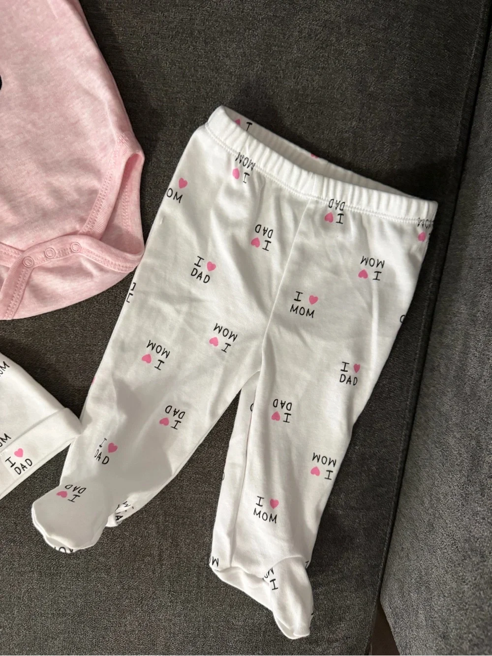 Darling Baby 6M I Love Mom & Dad 3 Piece Baby Girl Outfit Set 💕